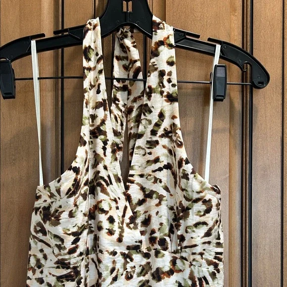 Monteau Animal Print Maxi Dress - Cream and Black - Picture 2 of 8